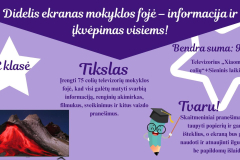 Didelis ekranas mokyklos fojė – informacija ir įkvėpimas visiems. - 1